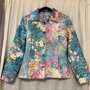Floral watercolor Monet blazer